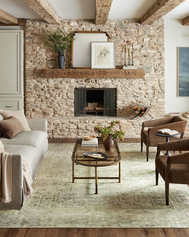 15 Functional And Stylish Farmhouse Living Room Ideas (Plus 5 You Will Absolutely Love) - Decor Hint Vintage-style area rugs