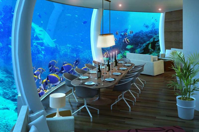 25 Amenities You Can Find In Billionaires' Homes - Decor Hint Underwater Dining Rooms