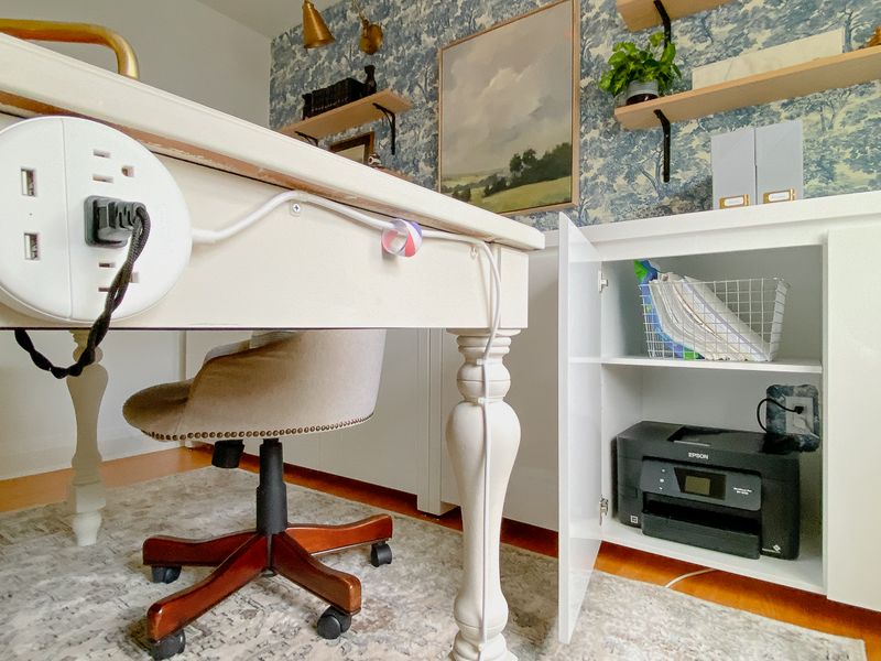 12 Budget-Friendly Hacks To Transform Your Home Office - Decor Hint Hide Cables And Tech Clutter Creatively