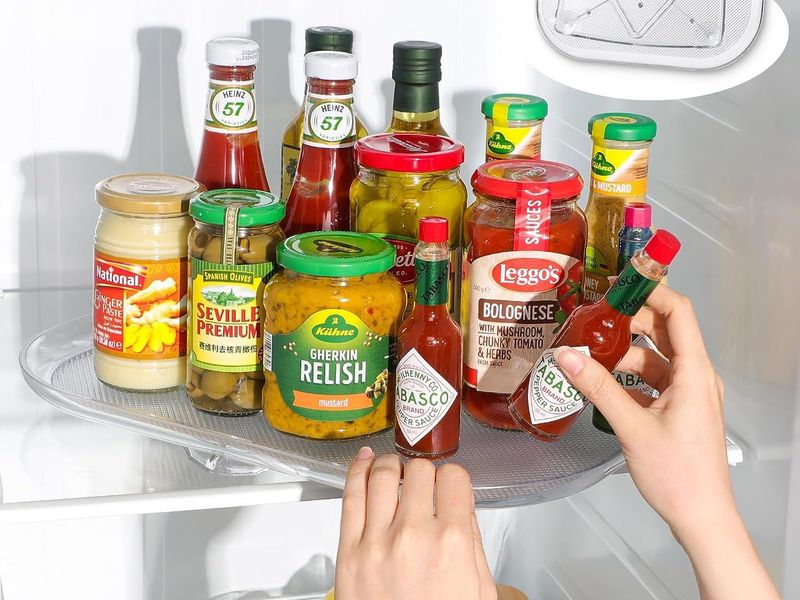 33 Organizing Hacks To Transform Your Home - Decor Hint Lazy Susan Refrigerator Organizer
