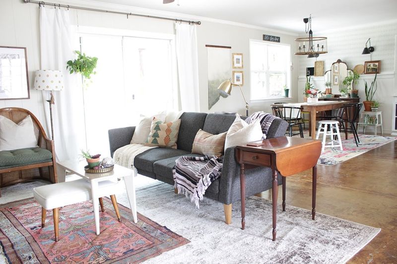 Bold Rug Ideas Drawn From California's Eclectic Interiors - Decor Hint Layered Rug Combinations