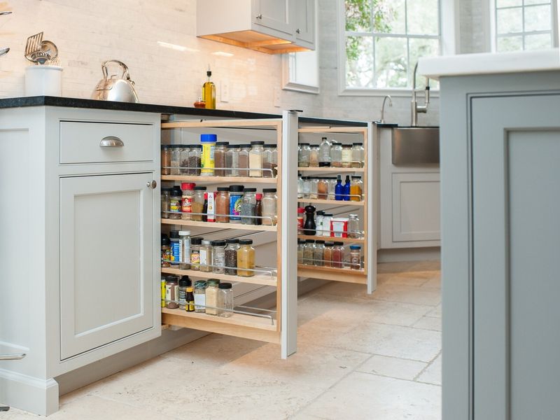 14 Small Kitchen Ideas That Prove Size Doesn't Matter - Decor Hint Pull-Out Pantry Shelves Access Deep Spaces