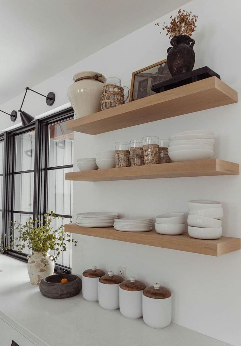 I've Seen These 10 Common Kitchen Items Crowd New York Homes And These 10 Transform Them Into Luxe Spaces - Decor Hint Floating Shelves