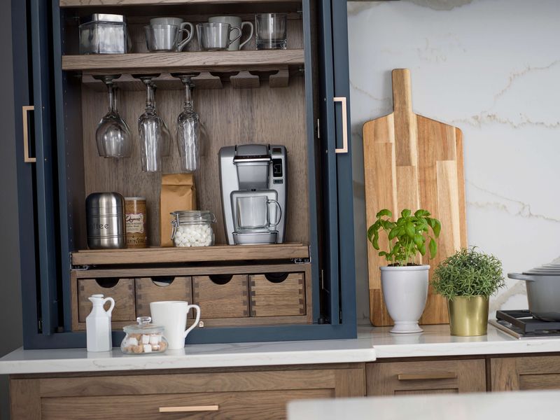 29 Innovative Kitchen Designs Everyone Will Copy Next Year - Decor Hint Dedicated Beverage Stations