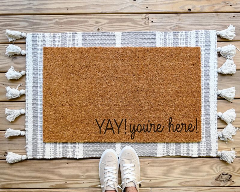 Simple Weekend DIY Ideas Catching On In Illinois - Decor Hint Seasonal Welcome Doormats