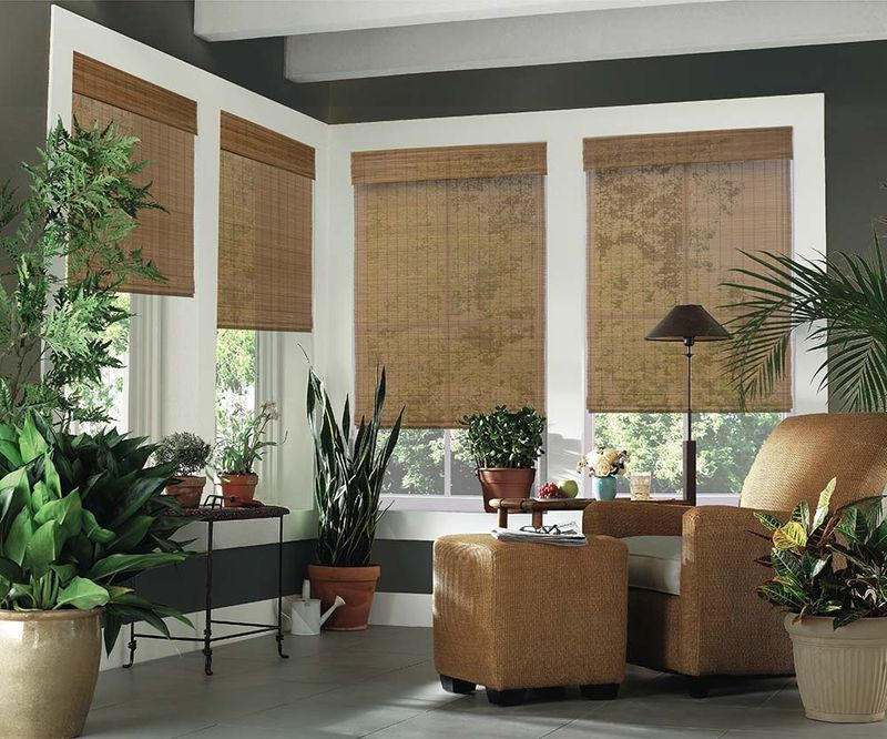 Replace Plastic Blinds with Woven Wood Shades