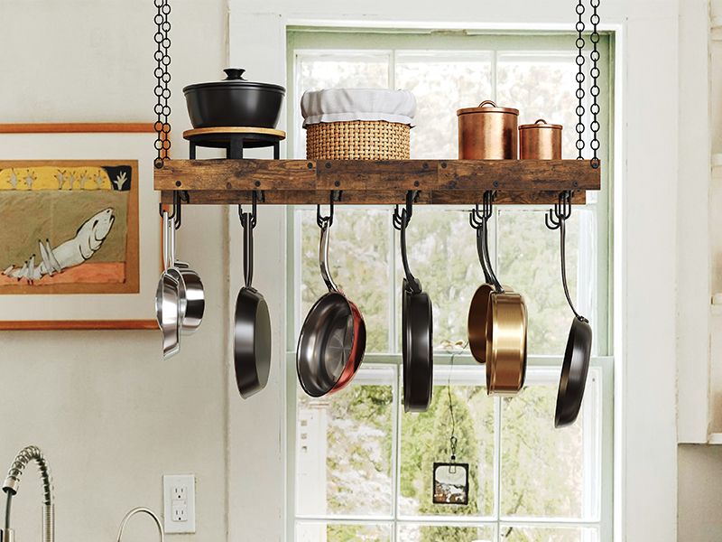 22 Ways To Modernize An Outdated Kitchen Without Totally Replacing It - Decor Hint Install A Pot Rack