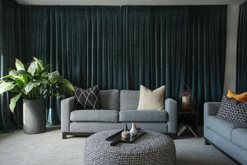 Dark, heavy curtains