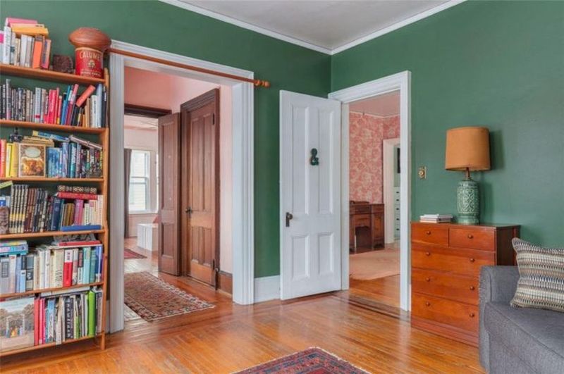 Inside A 1899 Queen Anne Victorian In Poughkeepsie With Stained Glass And Intricate Woodwork - Decor Hint Green Study