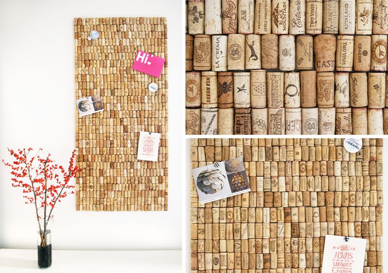 27 Quick, Easy Upcycling Hacks Anyone Can Do - Decor Hint Wine Cork Bulletin Board