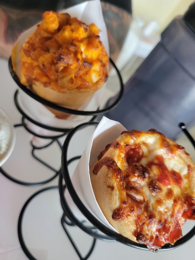 Pizza in a cone from Kono Pizza in Wildwood