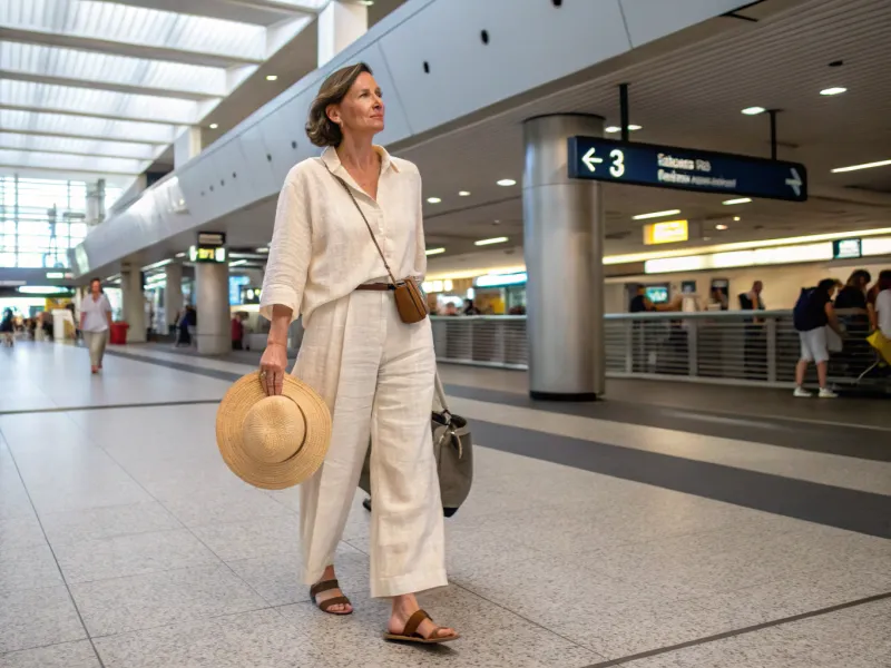Breezy Traveler: Linen Shirt + Wide-Leg Pants