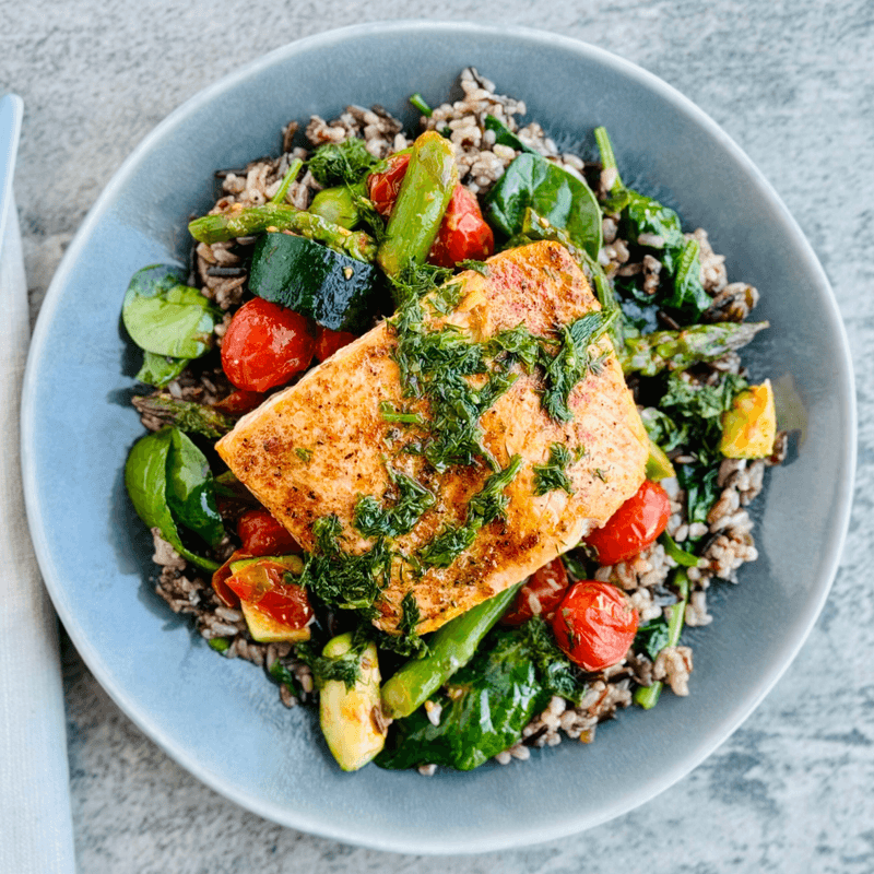 Salmon with Roasted Veggies
