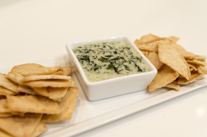 Spinach & Artichoke Dip with Pita Chips