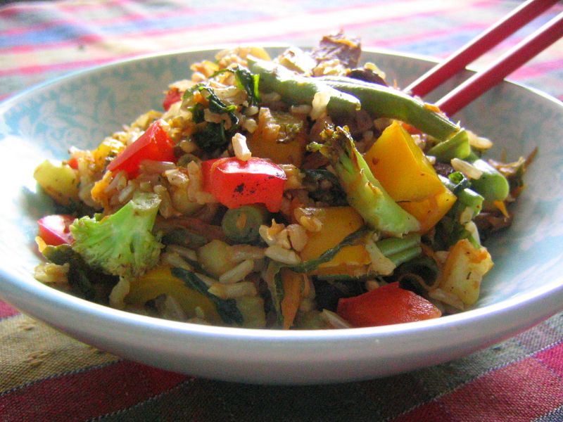 Vegetable Stir-Fry with Rice