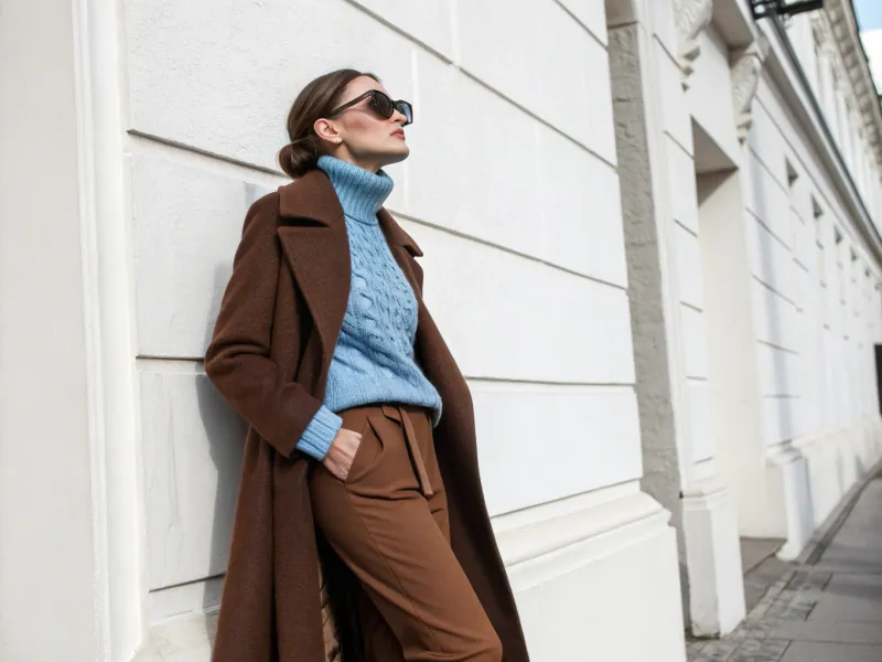 Chocolate Brown & Powder Blue