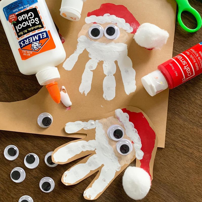 Handprint Santa Beard