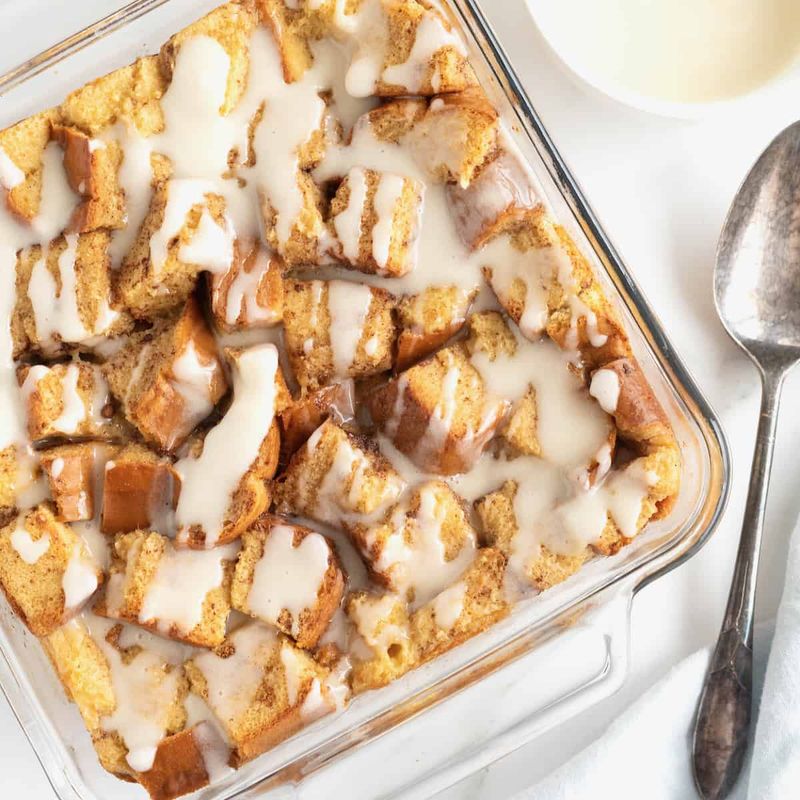 Bread Pudding with Vanilla Sauce