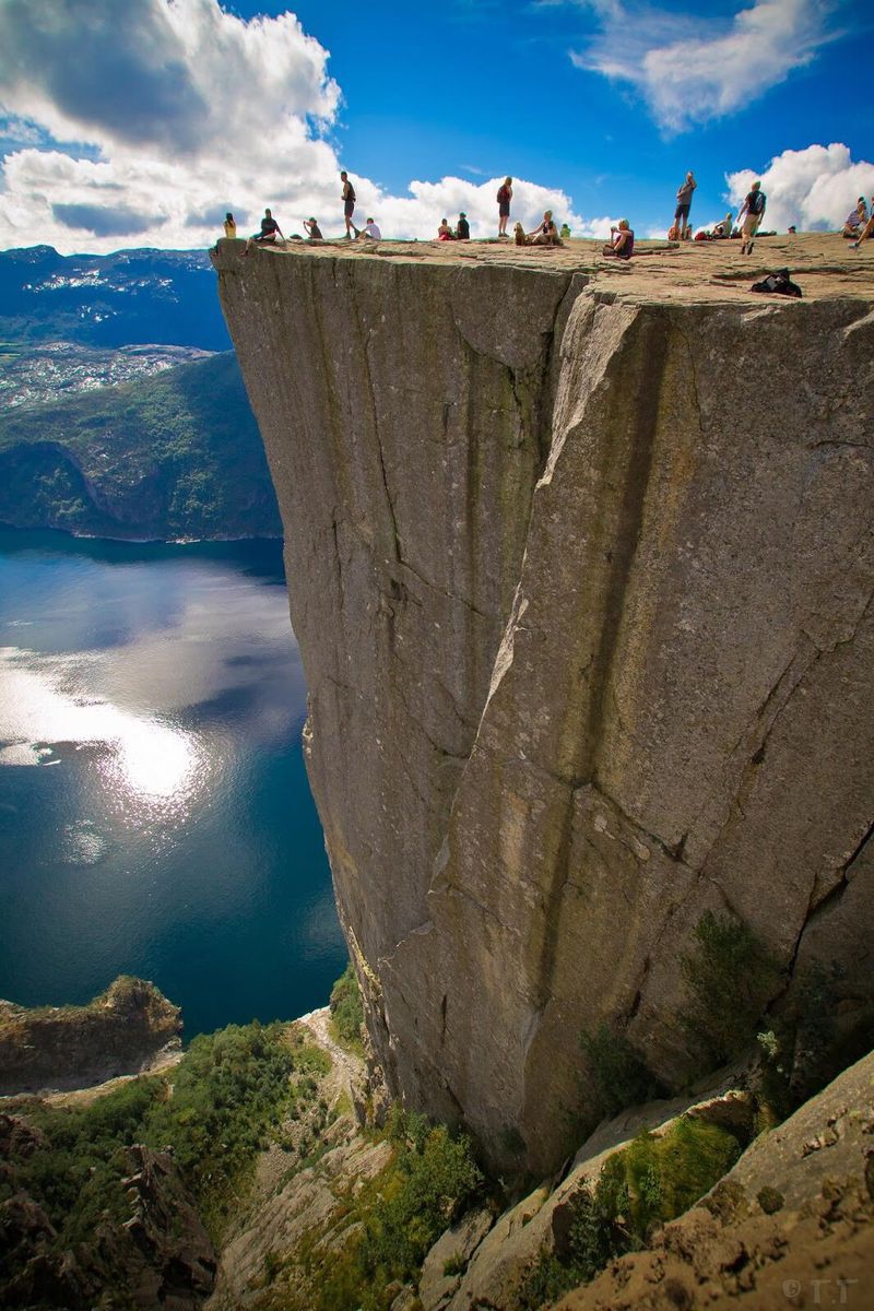 Base Jumping at Kjerag, Norway