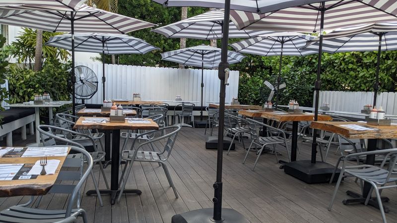 The Outdoor Seating Setup on Collins Avenue