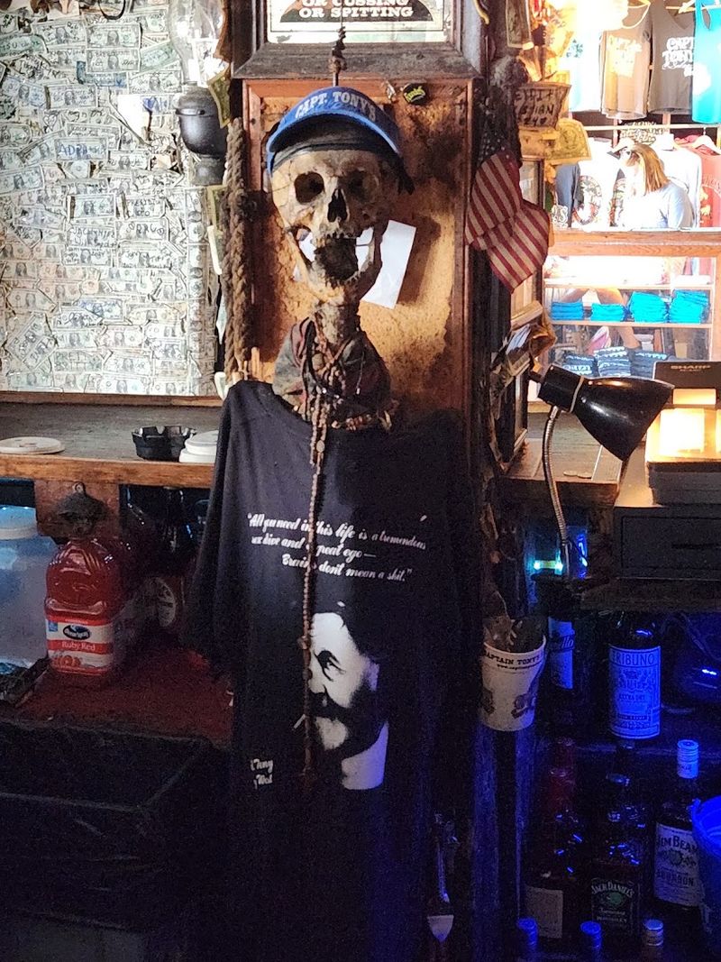 The Lady in Blue Watches Over Regulars
