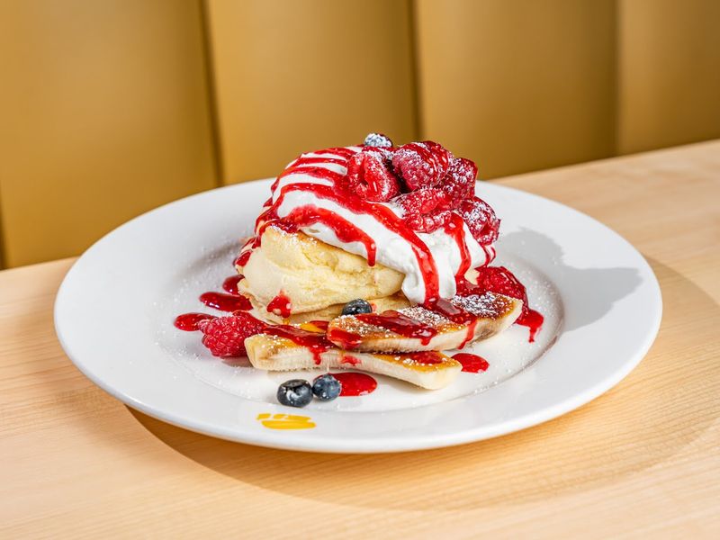 Strawberry Pancakes with Customizable Fruit Toppings