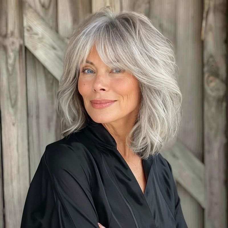 Feathered Layers with Bangs