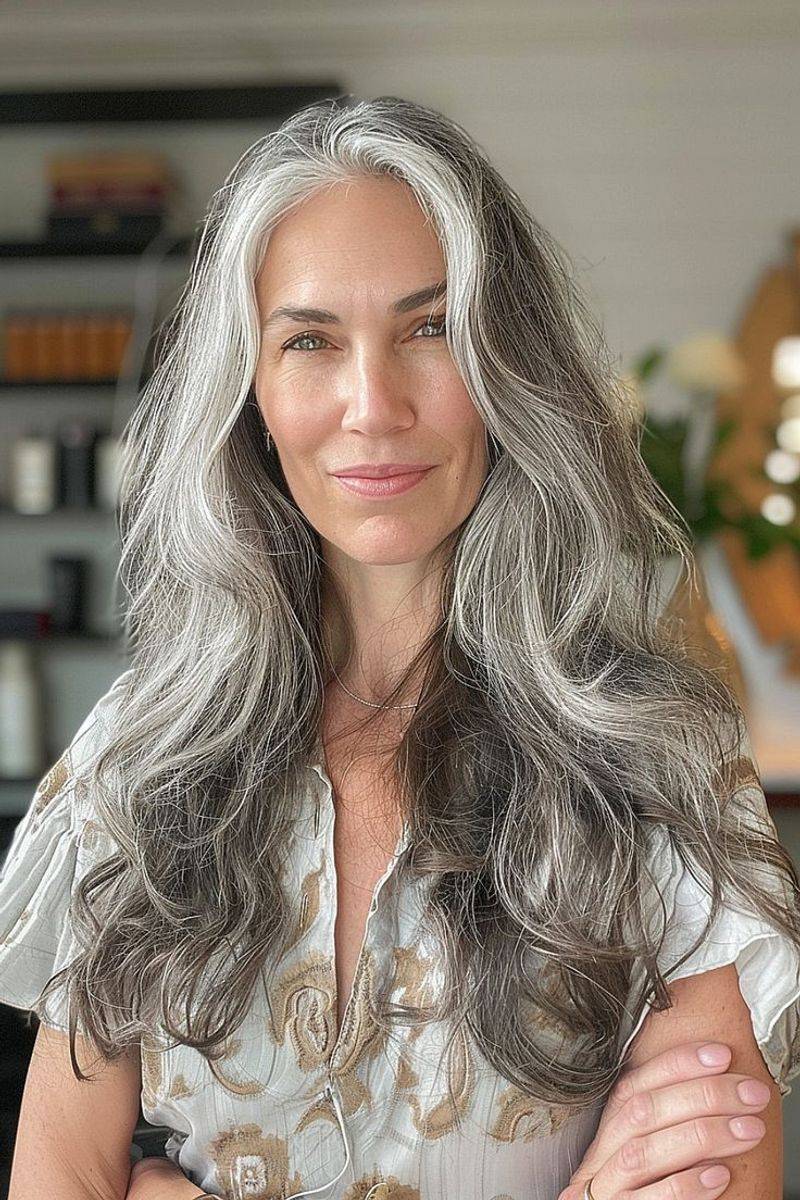 Soft Waves with Side-Parted Bangs