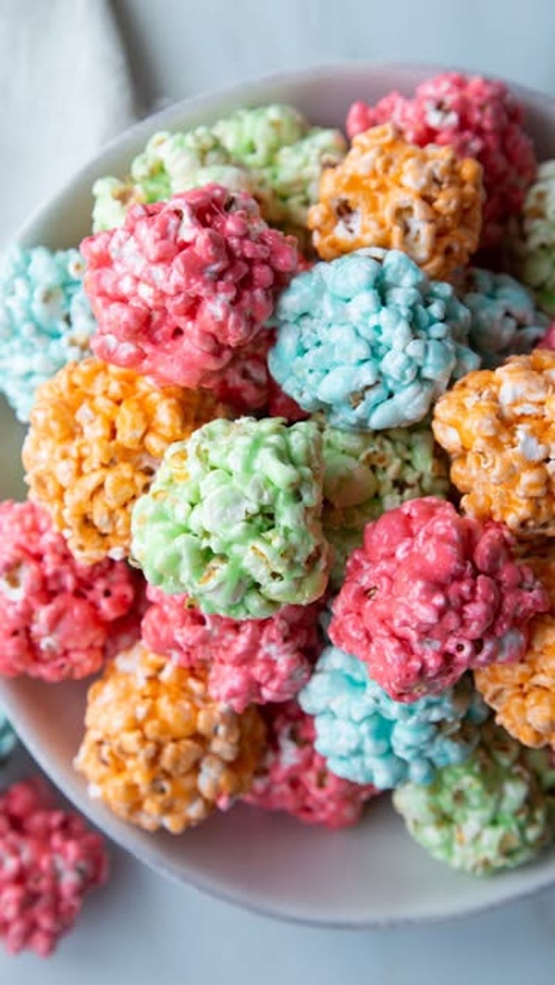 Colored Popcorn Balls