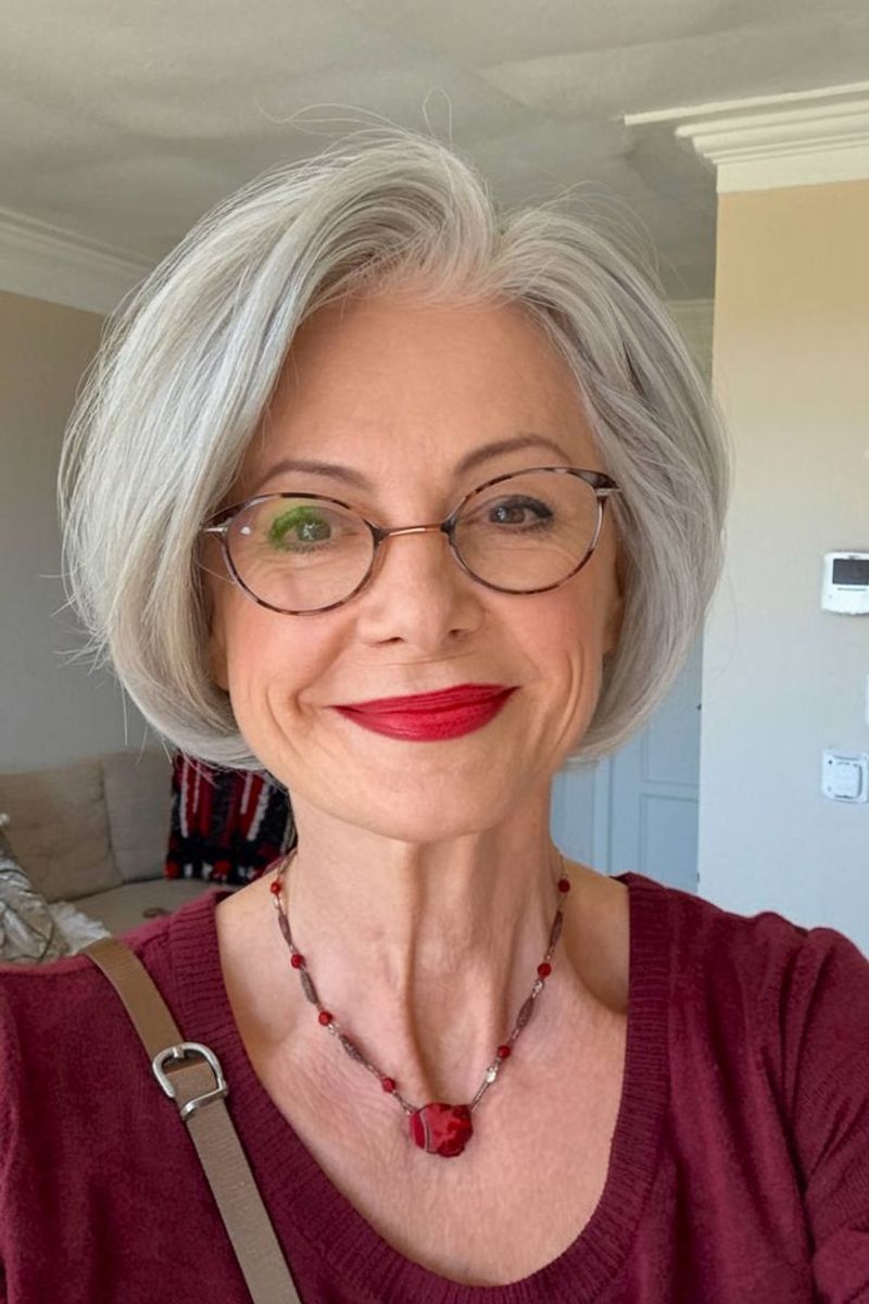 Sleek Silver Bob