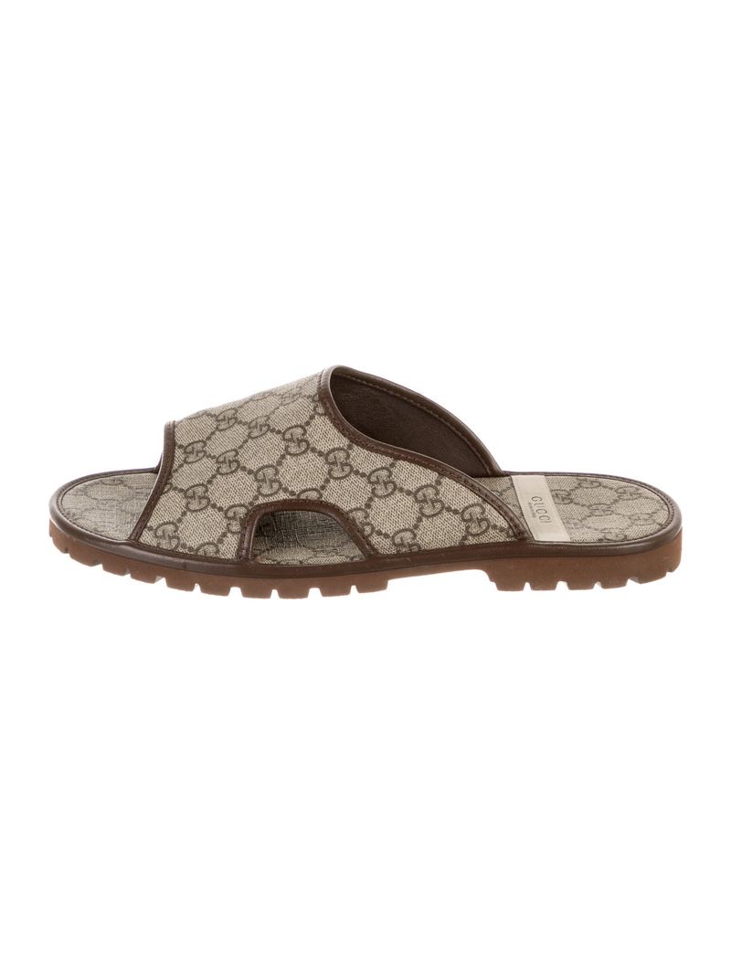 Gucci GG Supreme Leather Sandals