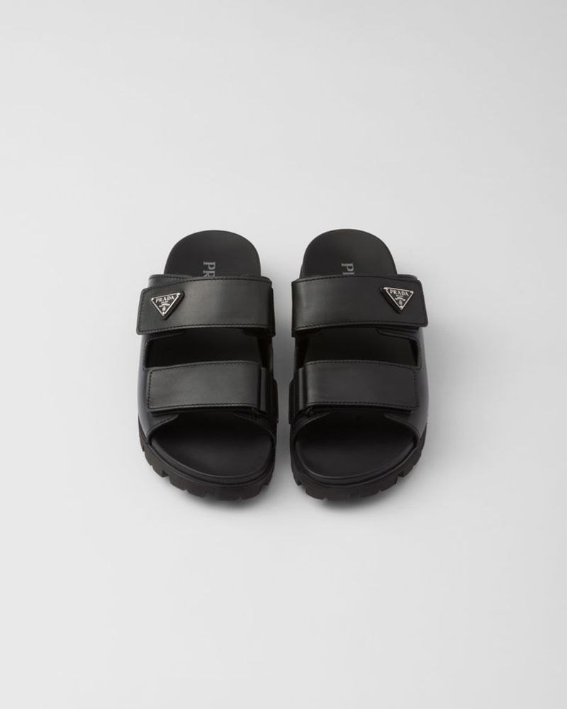 Prada Leather Strap Sandals