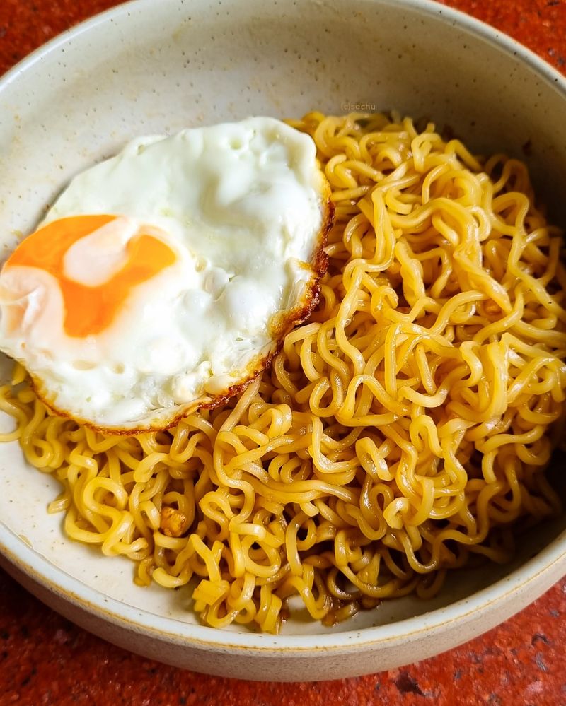 Instant Ramen with an Egg Mixed In