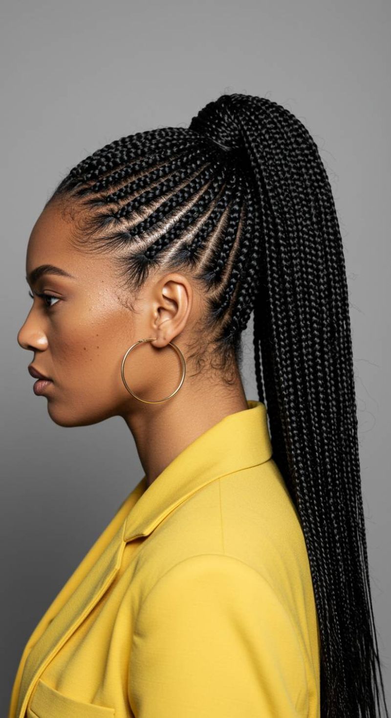 Braided High Ponytail