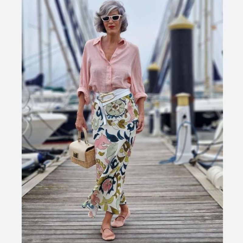 A-Line Skirt + Soft Blouse