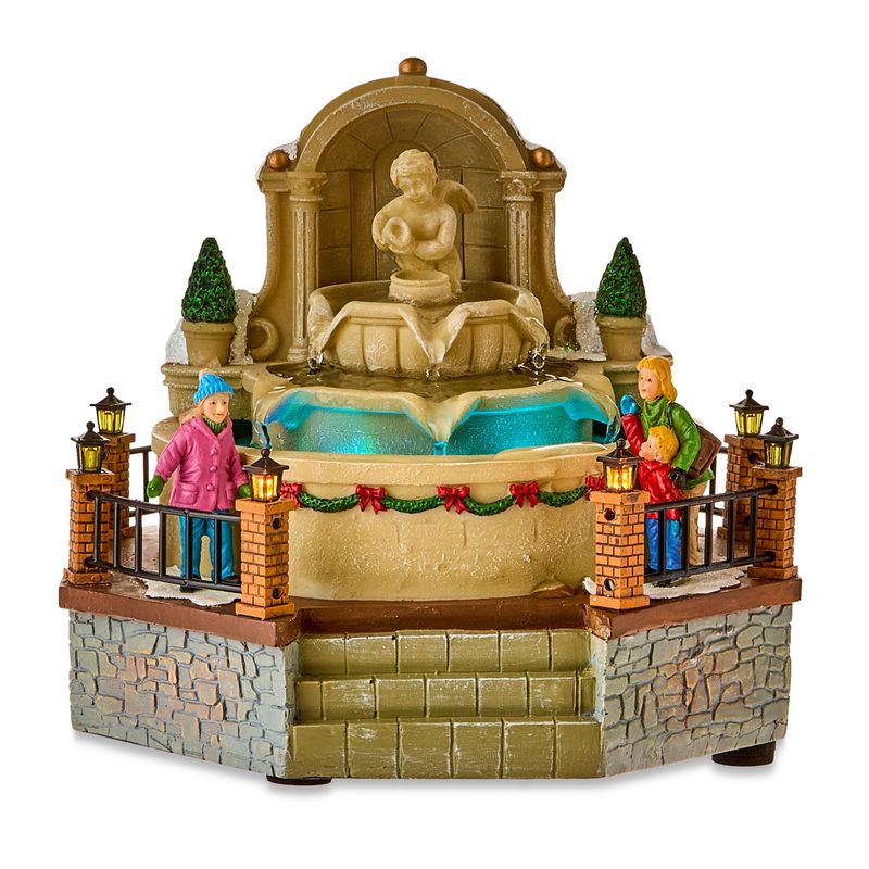 Holiday Time Light-Up Christmas Village Fountain