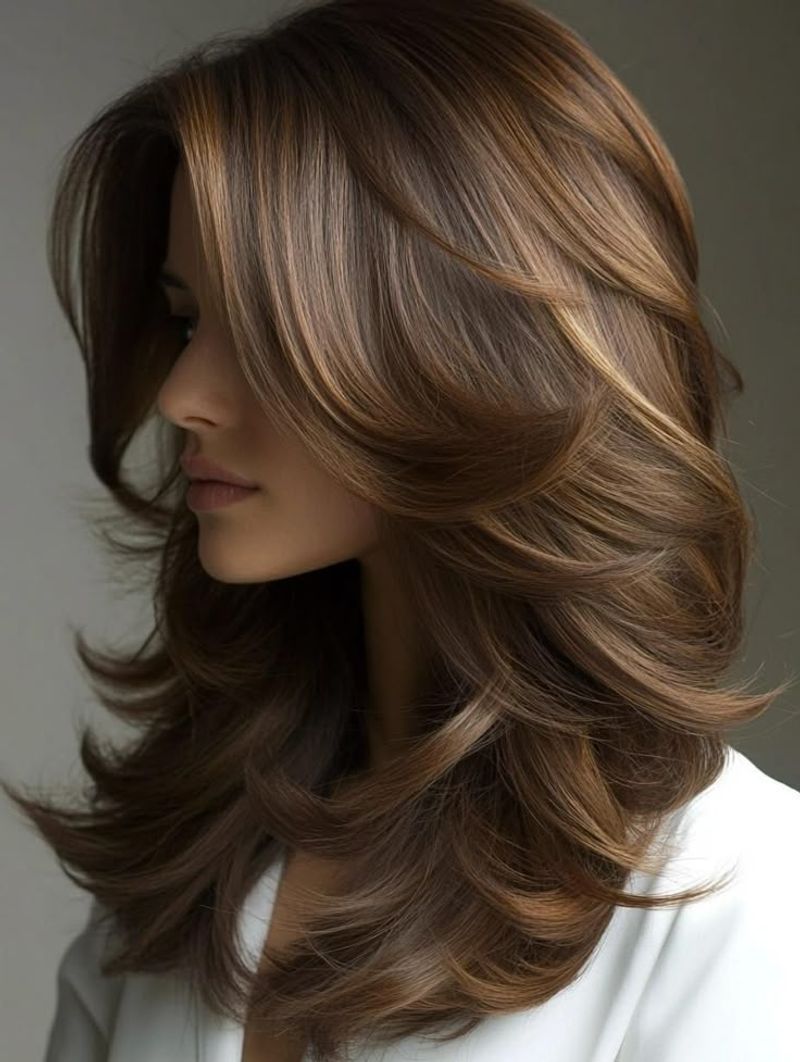 Wavy Layered Cut with Natural Movement
