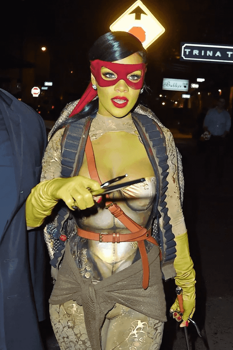 Rihanna as a Teenage Mutant Ninja Turtle