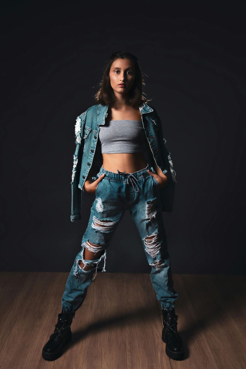 Overly distressed jeans