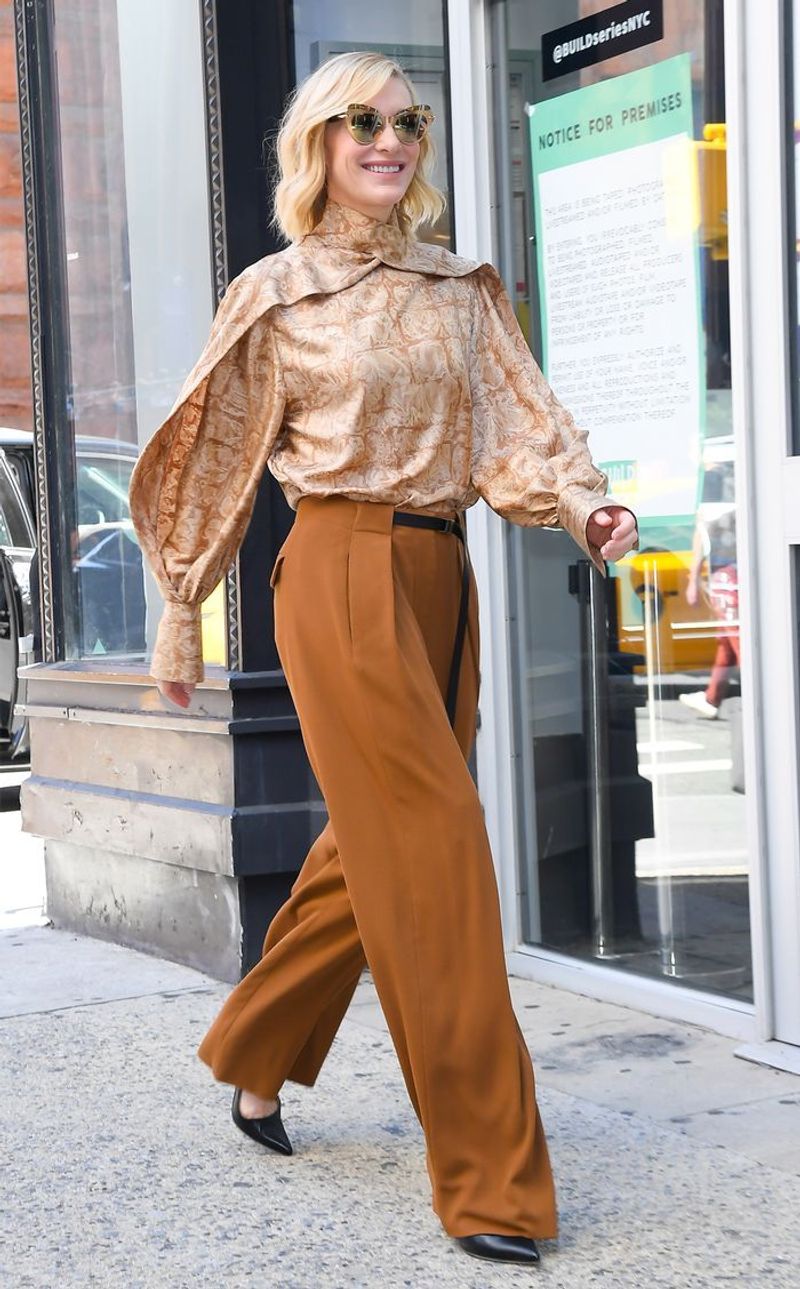 Silk Blouse & Trousers