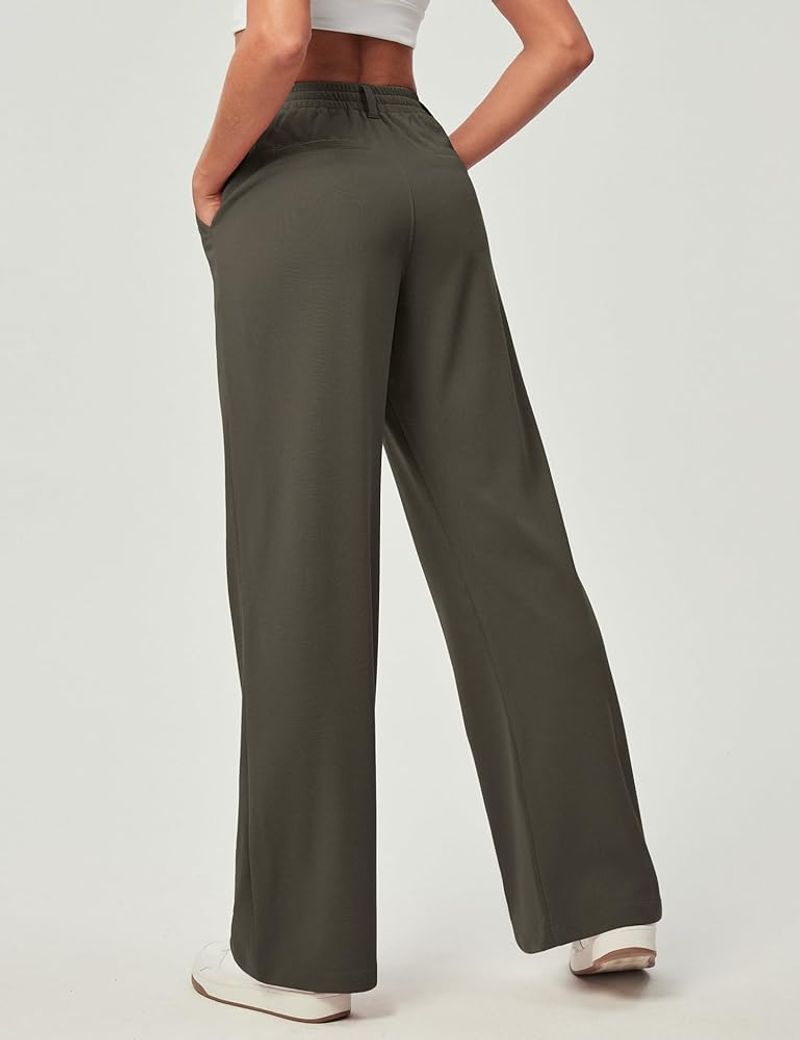 Ewedoos Stretchy Wide-Leg Work Pants – $25