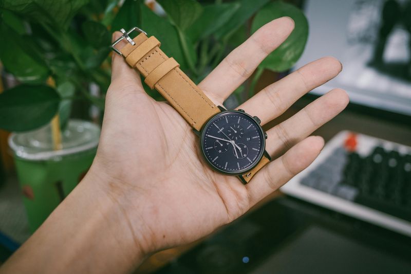 Minimalist leather watch