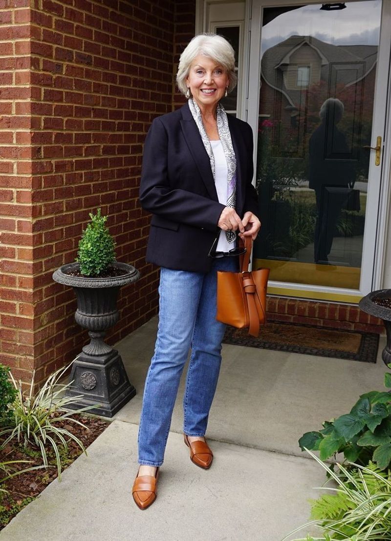 Tailored Blazer + Dark Denim