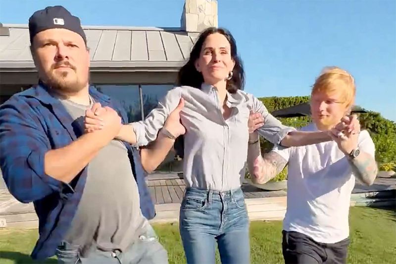 Ed Sheeran & Courteney Cox