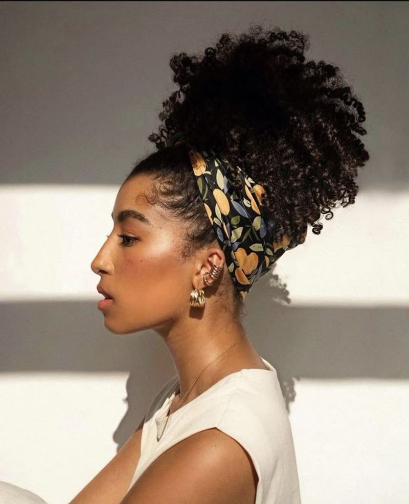 Natural Curls with Headbands or Scarves