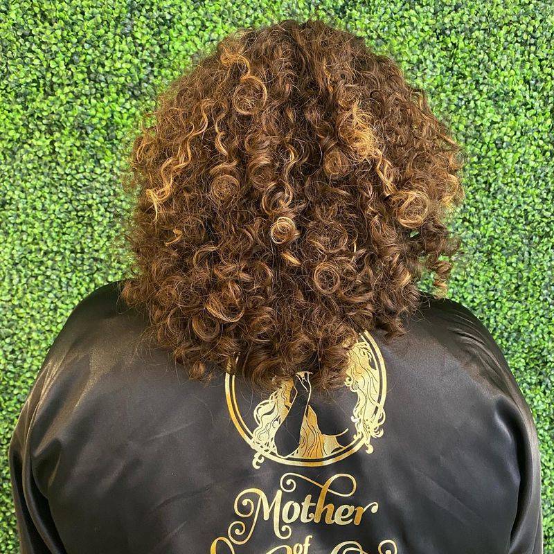 Layered Shoulder-Length Curls