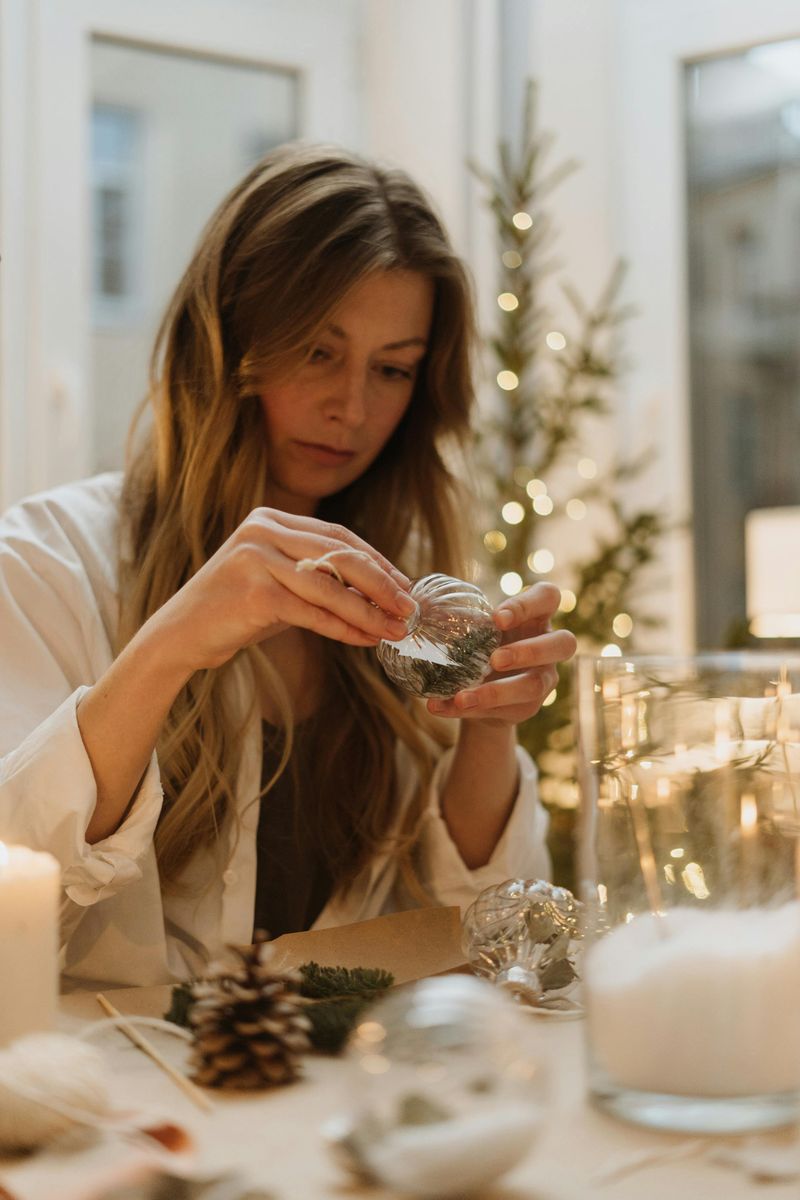 Making Homemade Christmas Ornaments Together