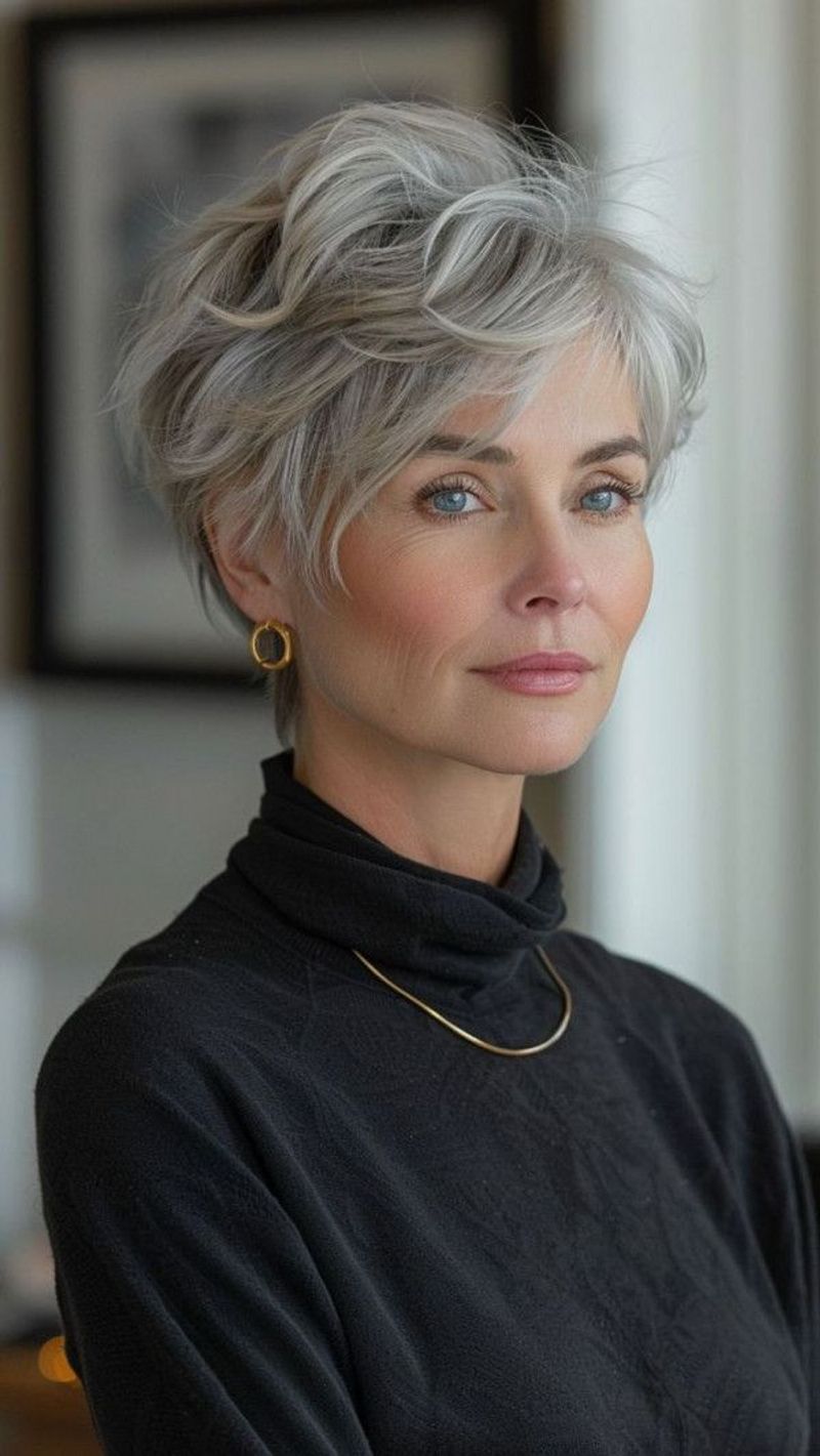 Long Pixie with Side-Swept Bangs