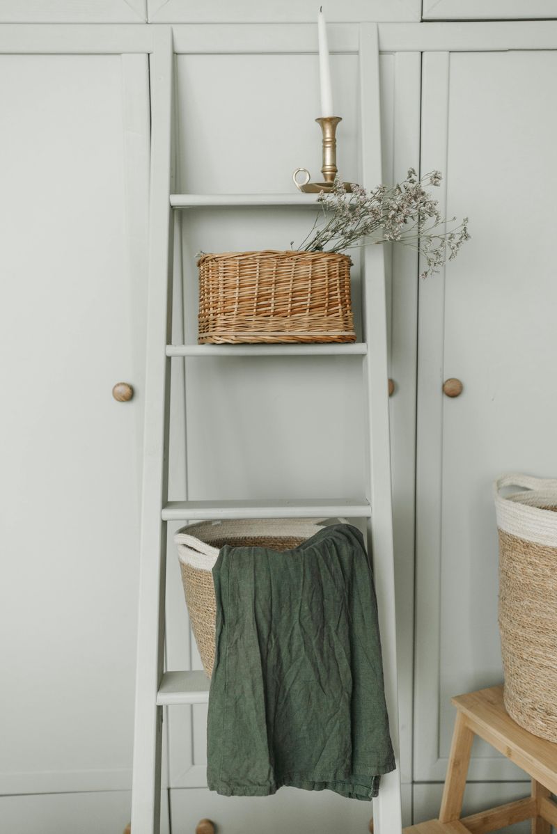 Wooden Ladders as Stylish Storage Solutions