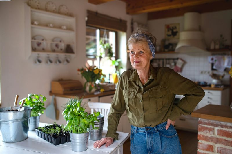 Outdated Views on Women https://unsplash.com/photos/a-happy-senior-woman-indoors-at-home-planting-herbs-sbJgU5BL9LA